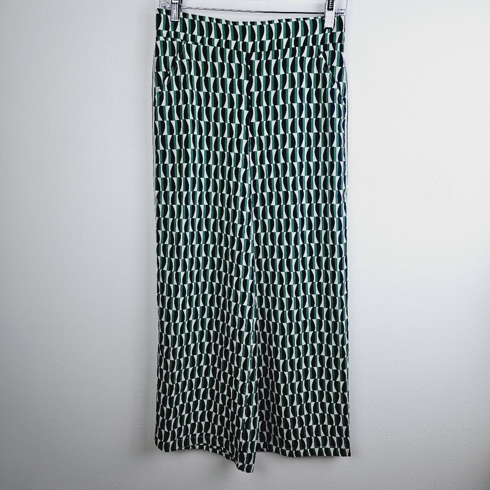 Max Studio Geometric Retro Wide Leg Pants NWT, size Small